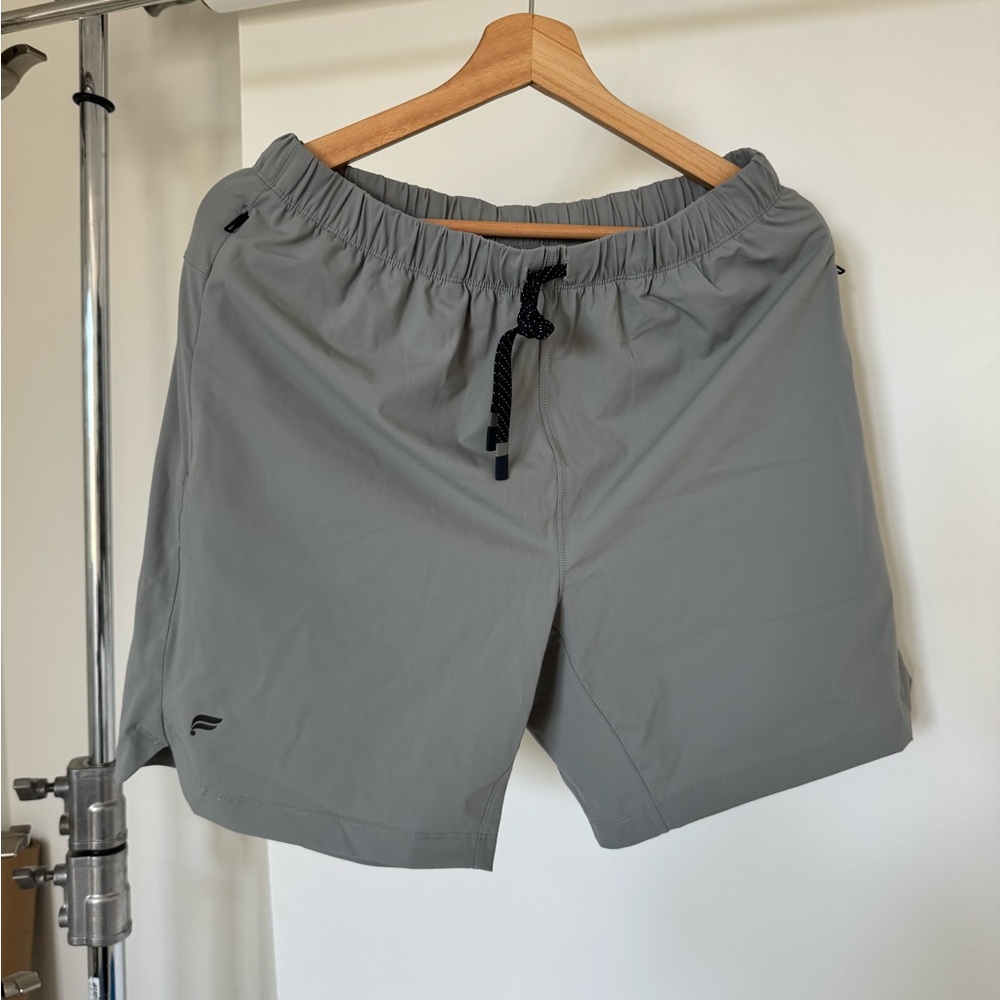 NWOT Men’s Fabletics Grey Athletic The 7” One Shorts